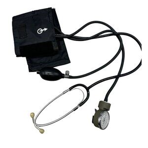 Manual Blood Pressure Cuff & Stethoscope Set Black READ